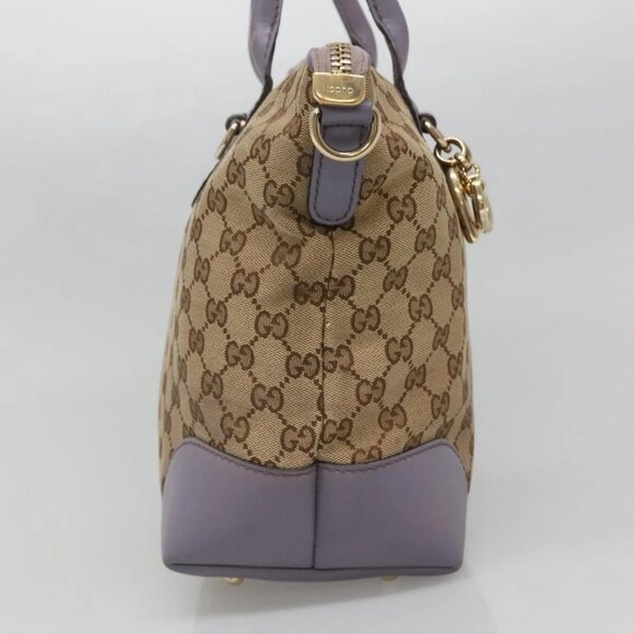 GUCCI GG Canvas Heart Bit Tote Bag Gold Beige 269957 Auth BA4579 - Picture 6 of 16